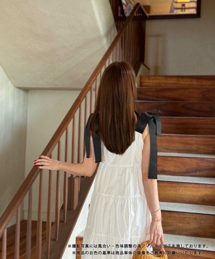 専用♡ Liala×PG リアラ 肩リボン ティアード ロングワンピース♡ EarlyAutumn-SALE 肩リボン ティアード ロングワンピース Liala