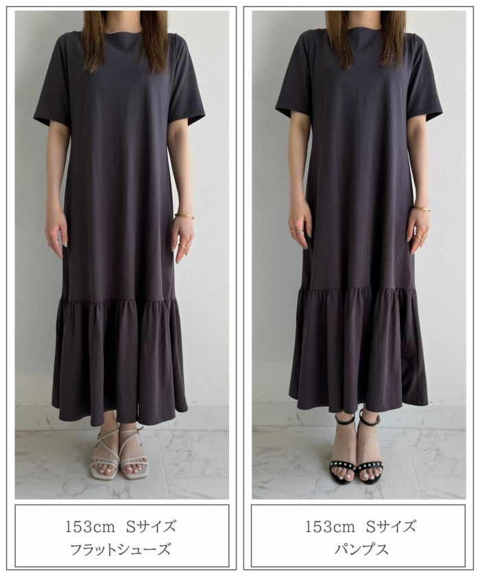 FLUMOR」 Tシャツワンピース 38 オフホワイト レディース