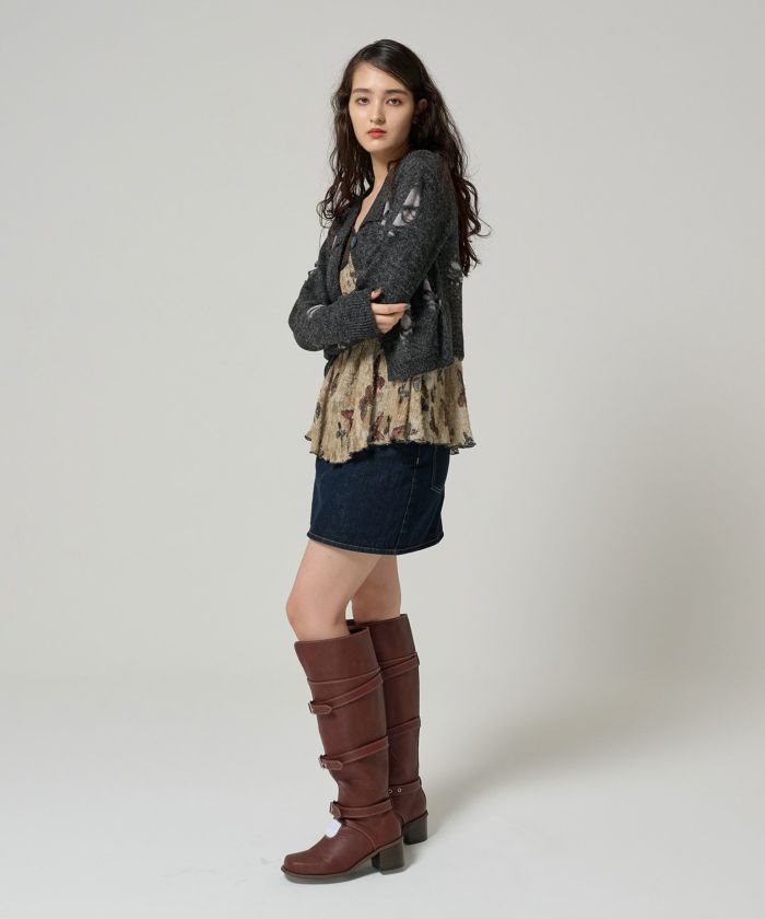 Early-Autumn-SALE ダメージ風 ニットカーディガン TINA：JOJUN