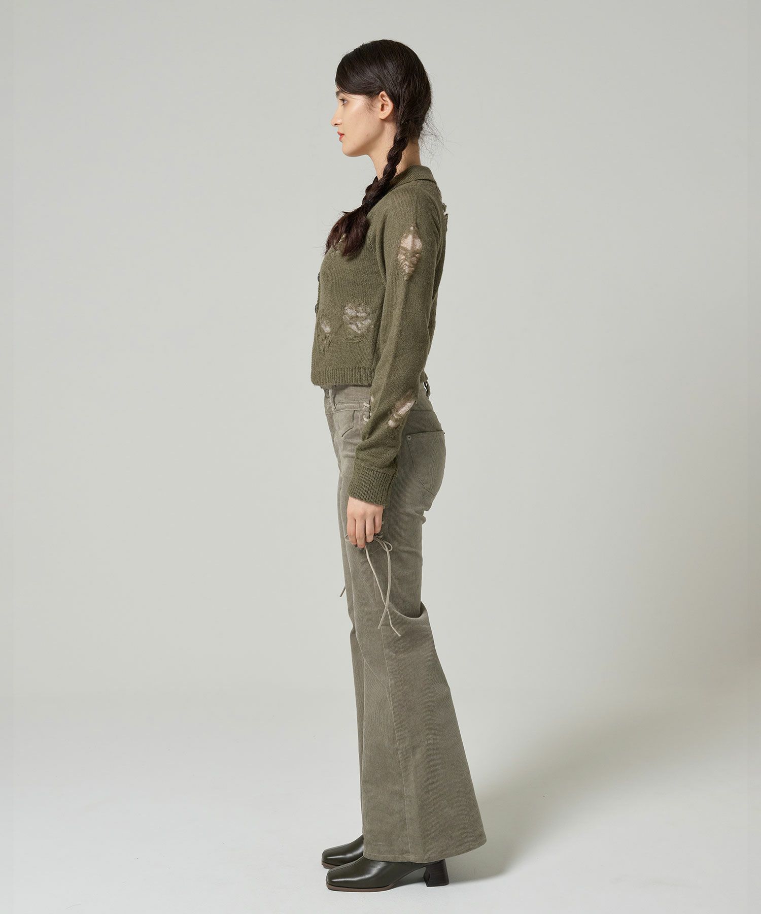 カーディガン/ニット/トップス/ダメージ風