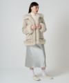 フェイクファー ドッキングスエードコート TINA：JOJUN 全2色