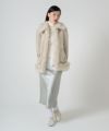 フェイクファー ドッキングスエードコート TINA：JOJUN 全2色