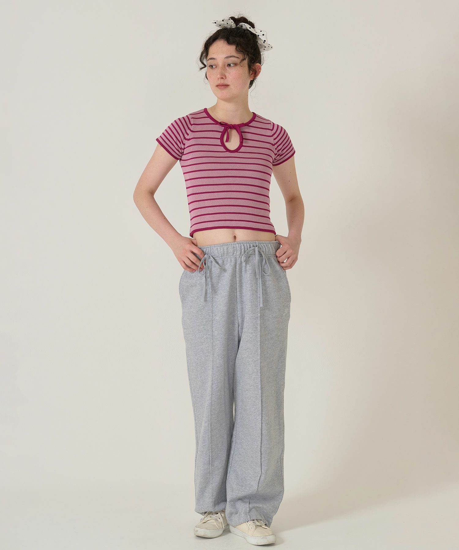 トップス/ボーダー/ニット/ニットプルオーバー