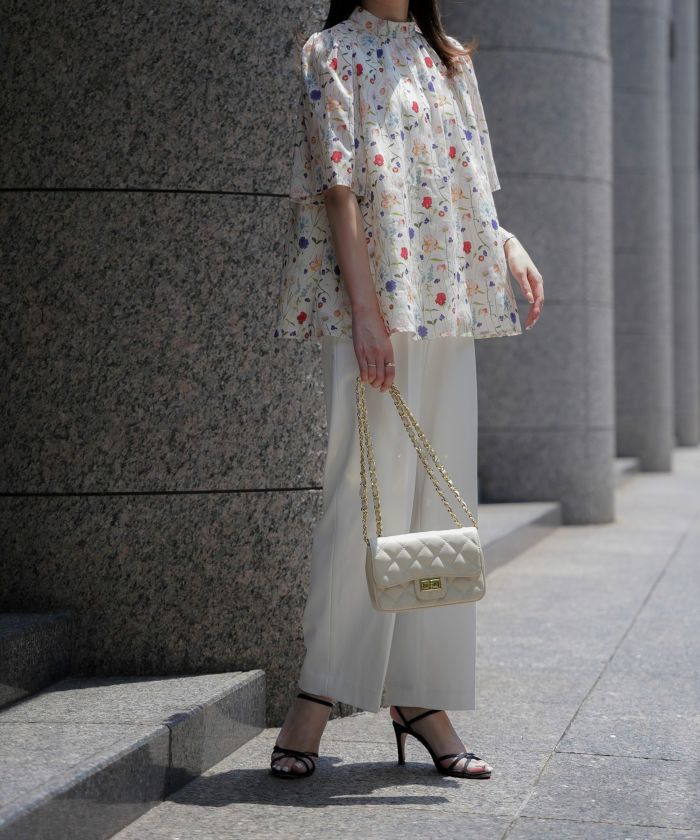 SUMMER-SALE スリットスリーブ ブラウス Made with Liberty