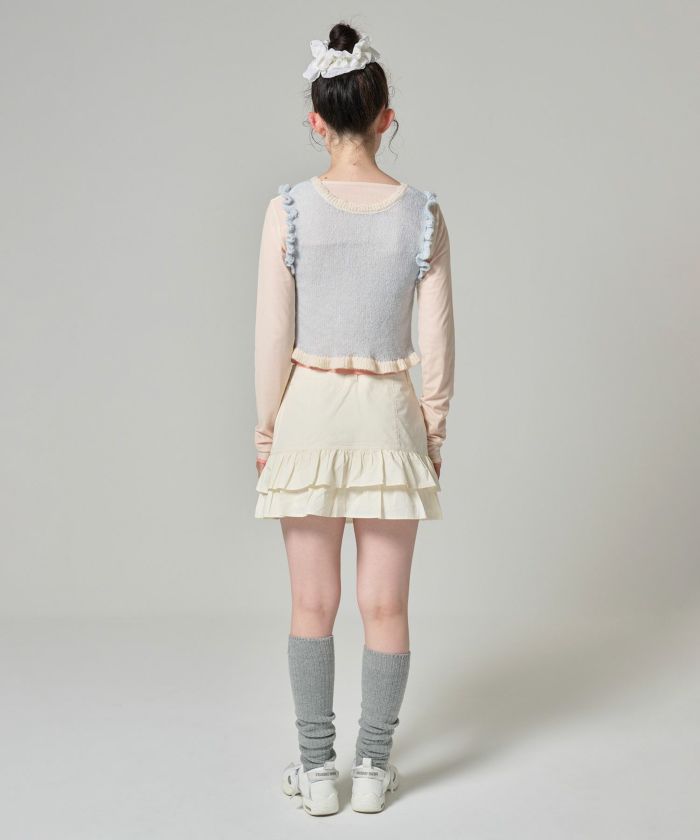 ✬HeRIN.CYE✬フリル✩シホンチュールベスト✬ HeRIN.CYE | Many frill bustier (キャミソール ) |SHEL'TTER