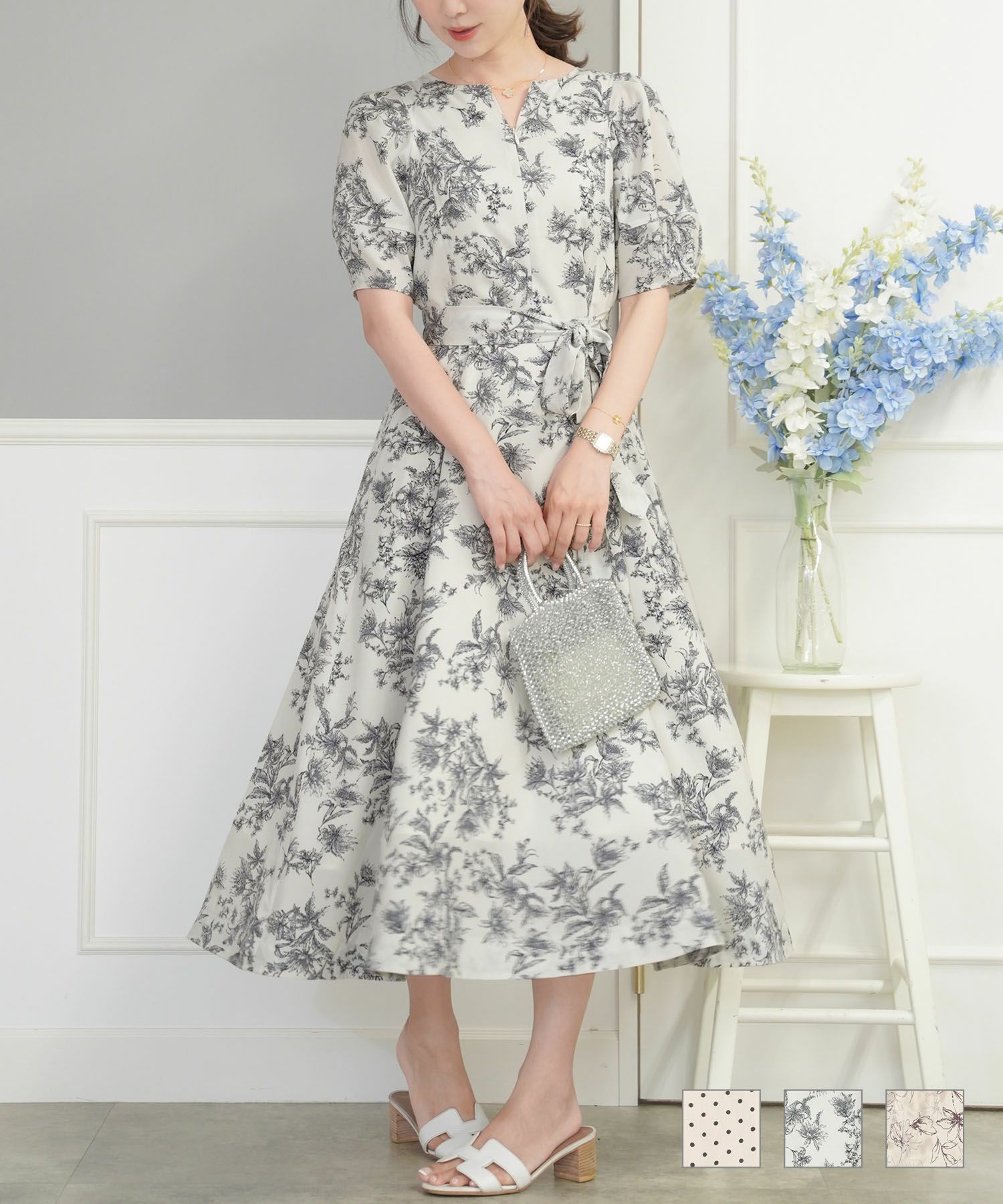 フロントファスナー アソートパターン ワンピース le reve vaniller 全  