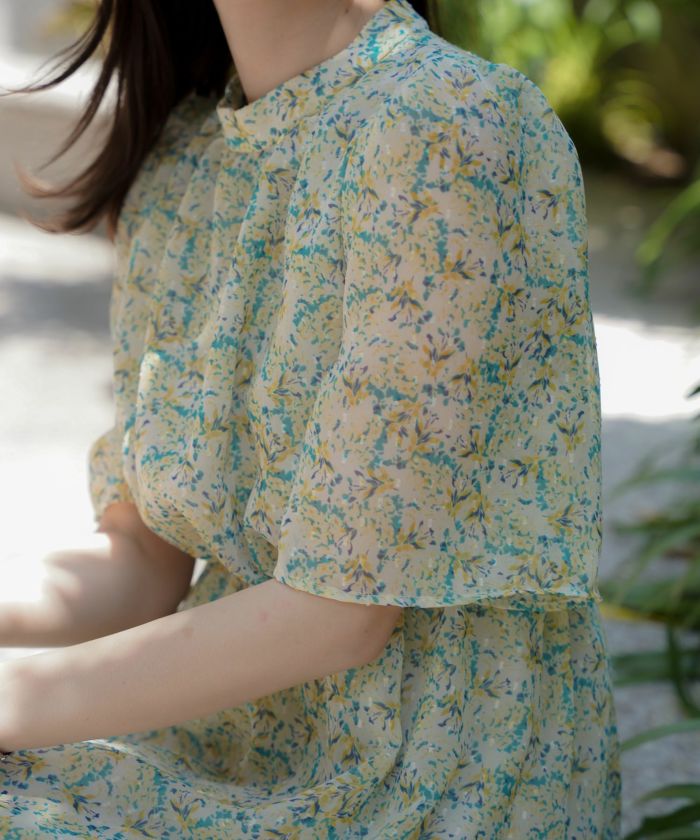 HYSTERIC GRAMOUR 猫柄 シフォンワンピース　日本製 X3898 GUITAR GIRL ワンピース|HYSTERIC GLAMOUR WOMEN | HYSTERIC