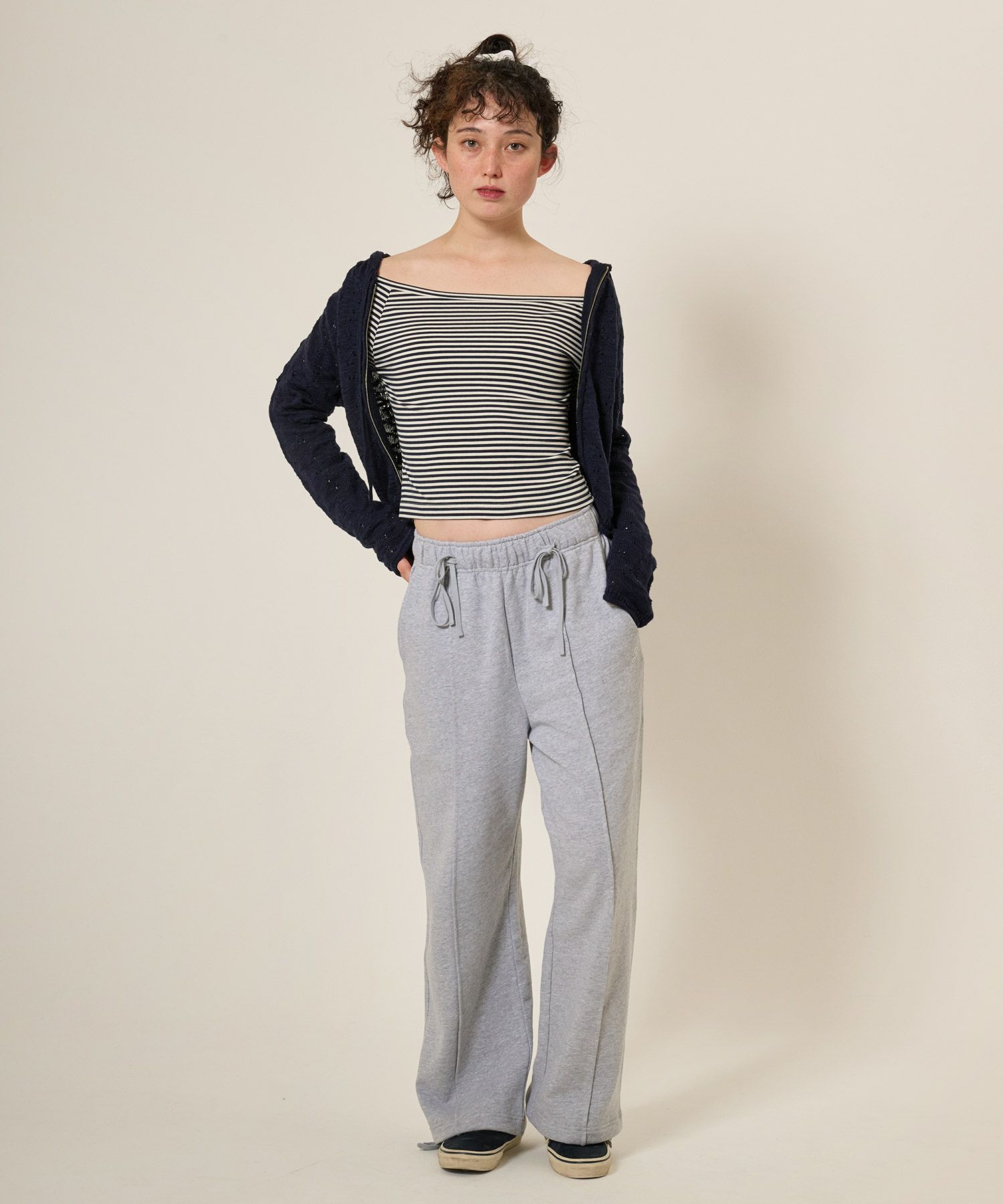 トップス/ボーダー/ボートネック/カットソー/長袖