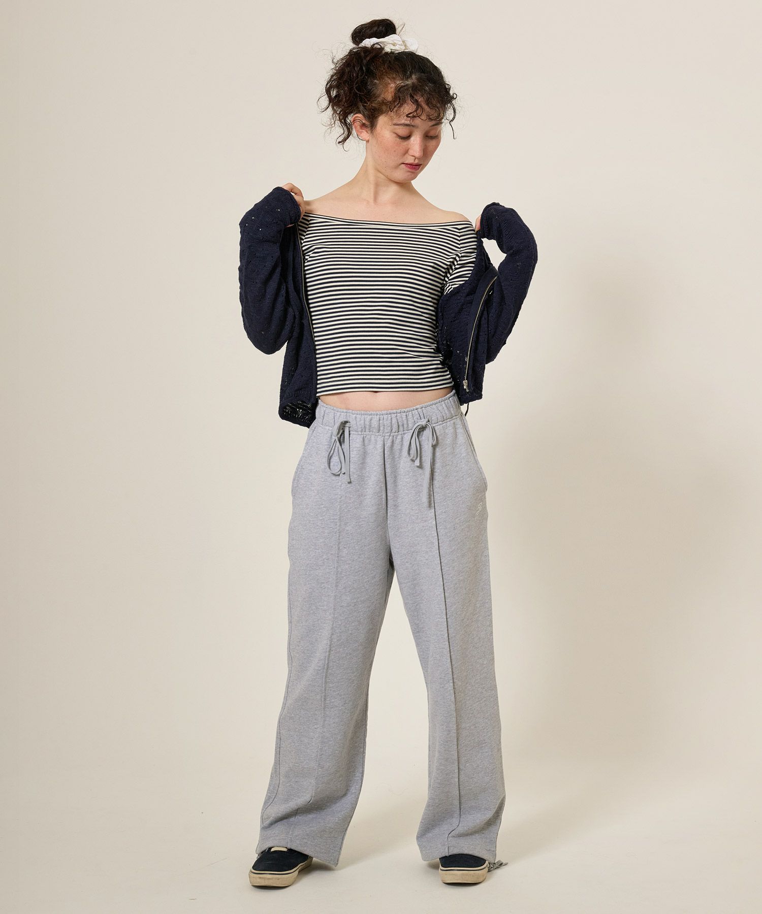 トップス/ボーダー/ボートネック/カットソー/長袖