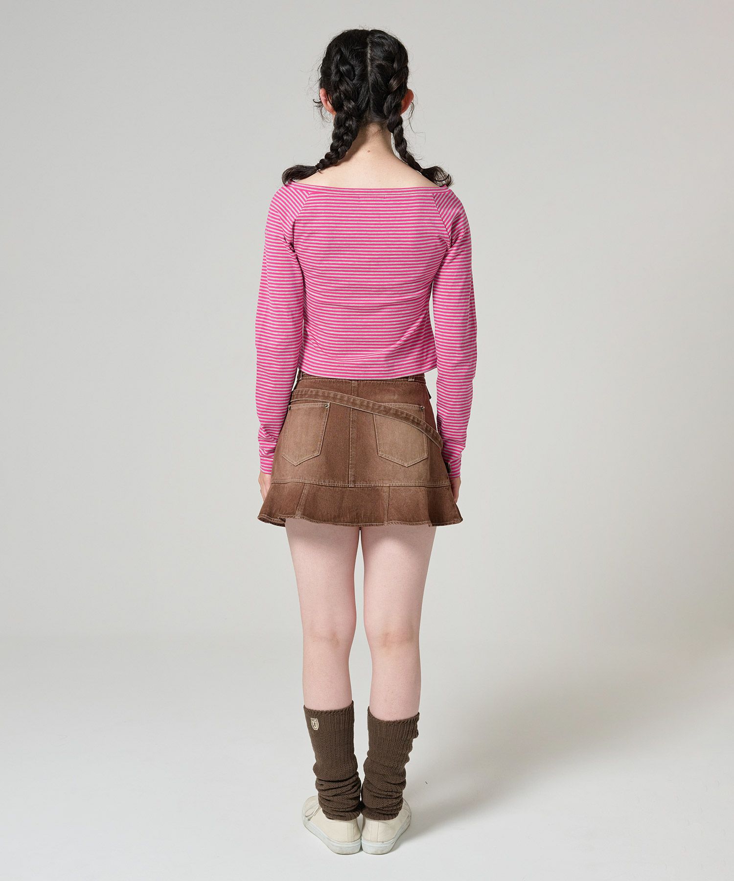 トップス/ボーダー/ボートネック/カットソー/長袖