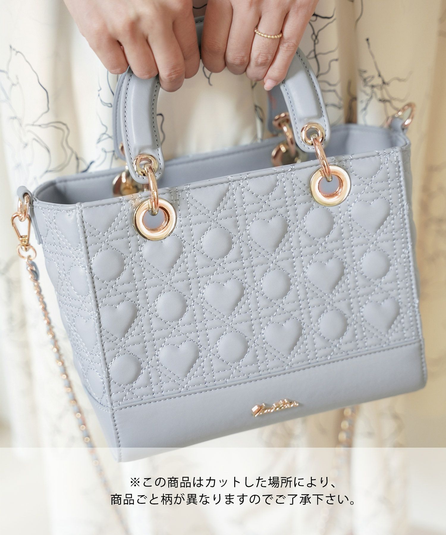 オリジナル ハートキルティング ハンドバッグ le reve vaniller 全3色 