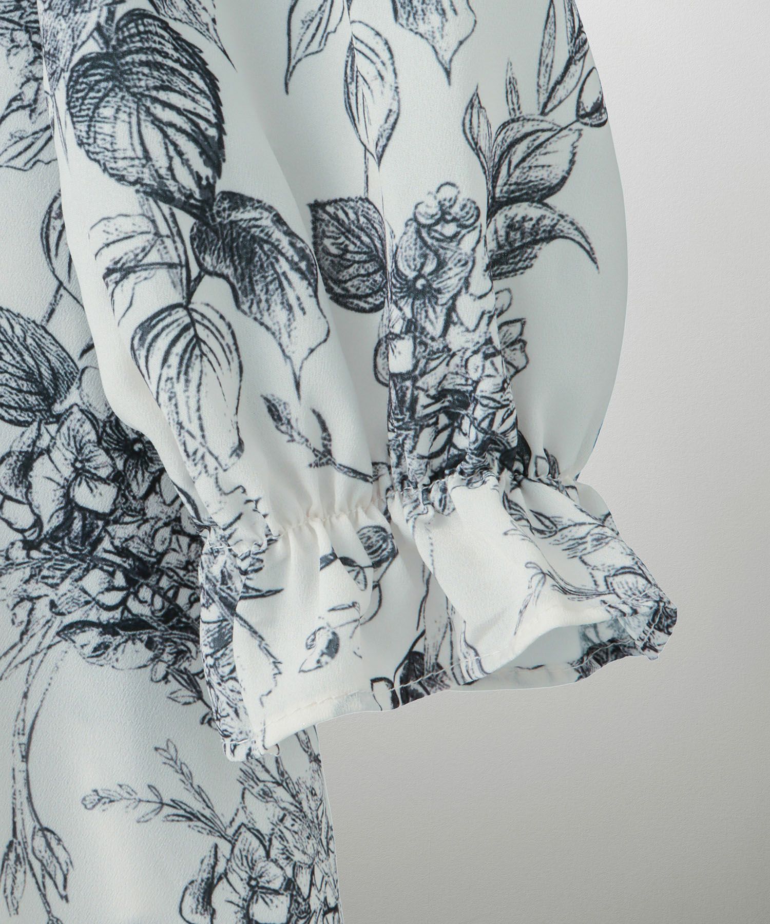 クラシカル モノトーン 上品 大人 ギャザー ウエストゴム/ブラウン/ブラック/S/M