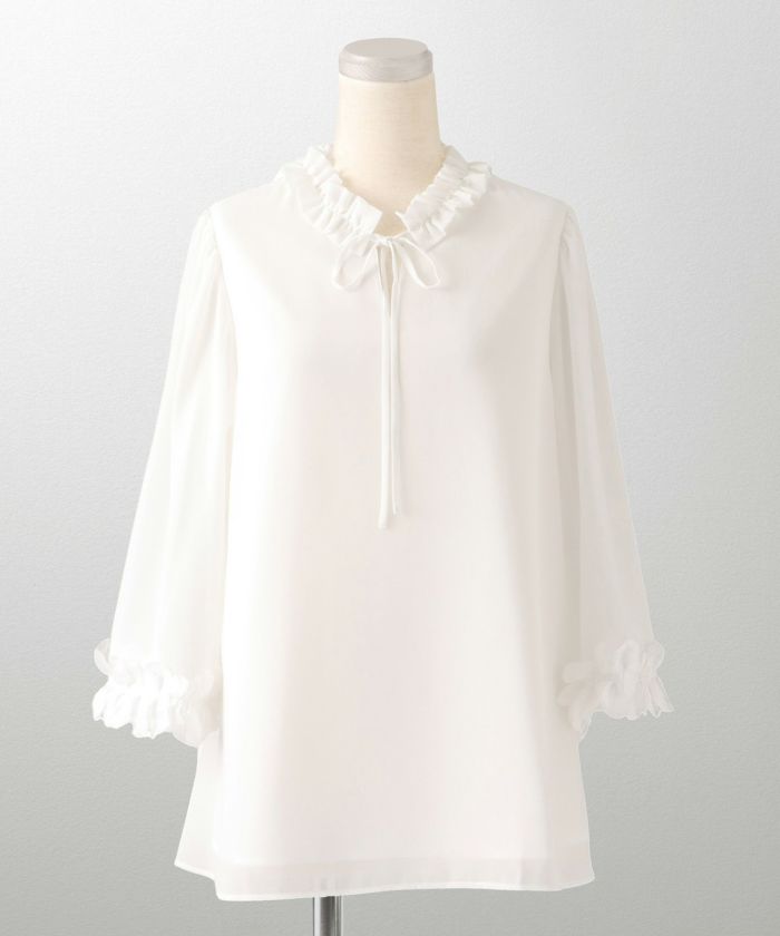 GW-SALE ホイップスリーブ リボン ブラウス HUIT 全3色|hit831 GW-SALE ホイップスリーブ リボン ブラウス HUIT 全3色|hit831