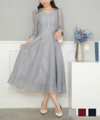 レース襟 リラックス ワンピース le reve vaniller 全4色｜lvn341-1926