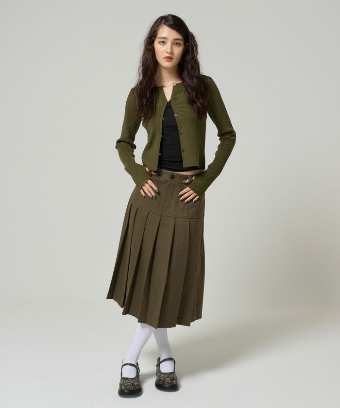 アンチピリング リブカーディガン TINA：JOJUN 全4色｜tnj431