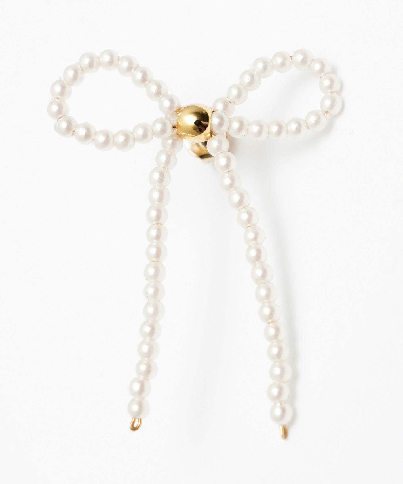 パール リボン ピアス イヤリング Pearl Ribbon Pierce Earring