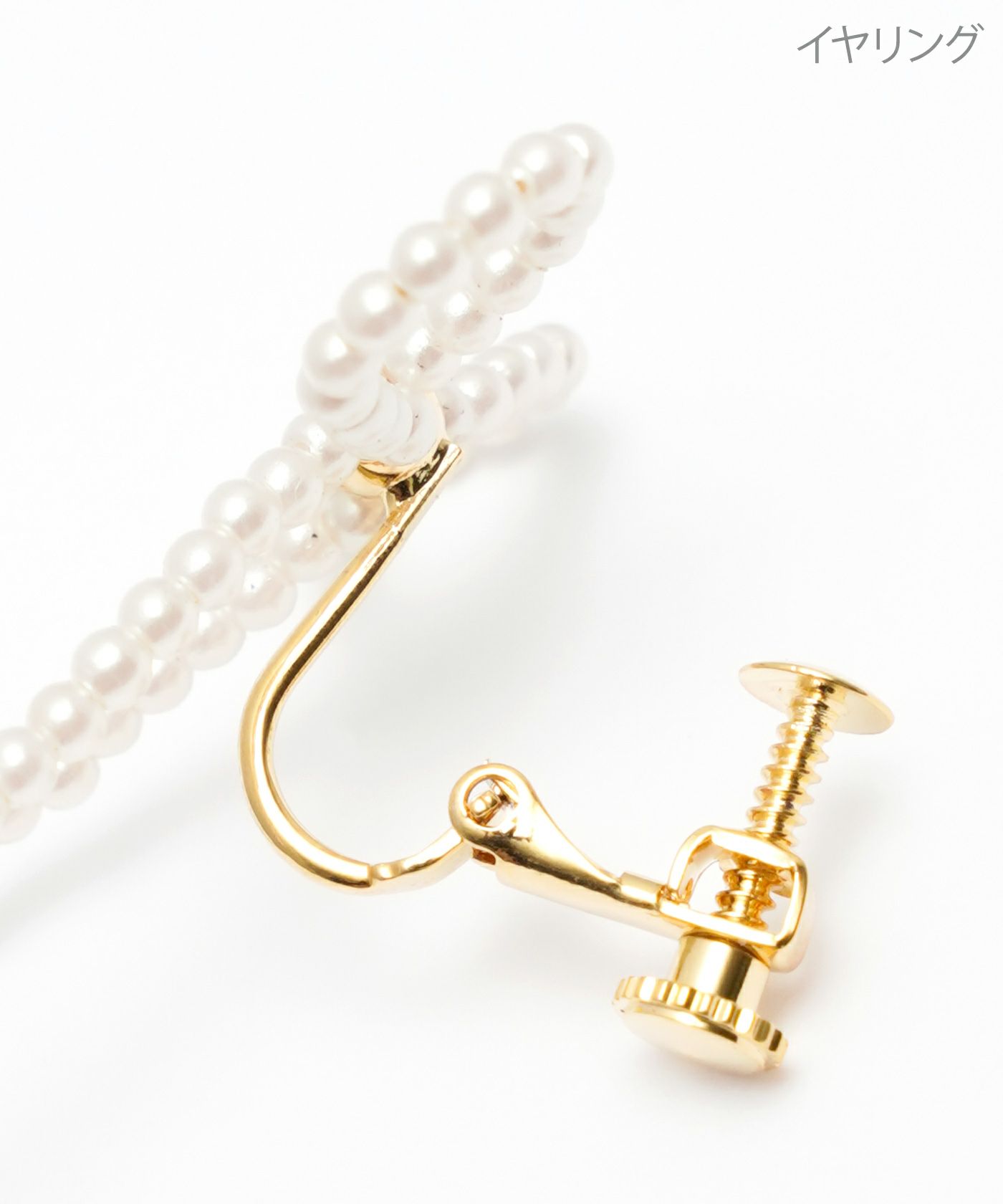 パール リボン ピアス イヤリング Pearl Ribbon Pierce Earring