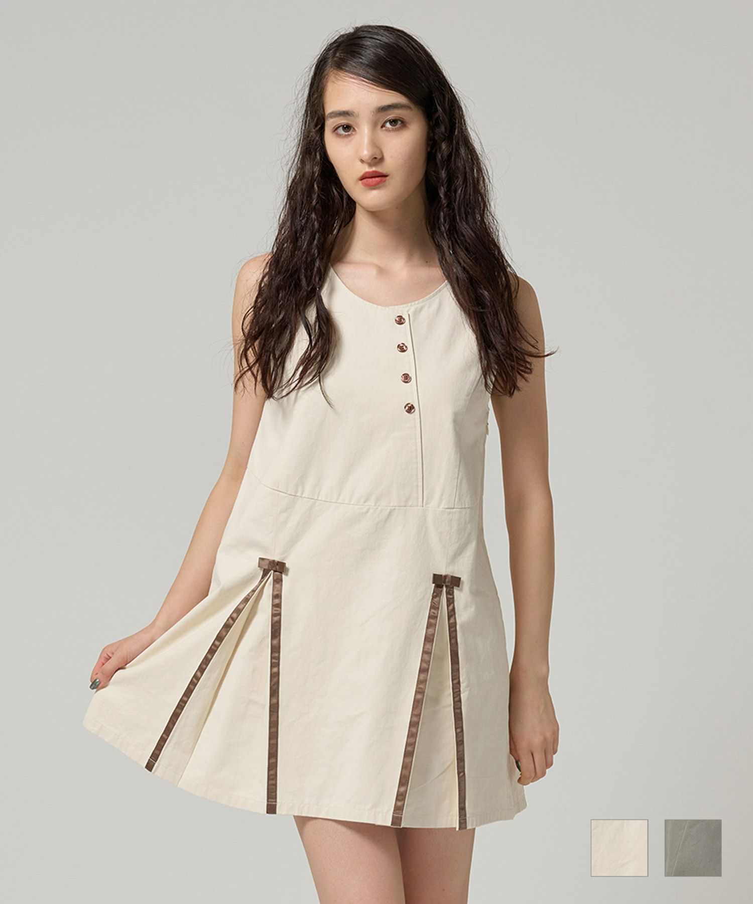 スカート/ワンピース/ミニ丈/プリーツ