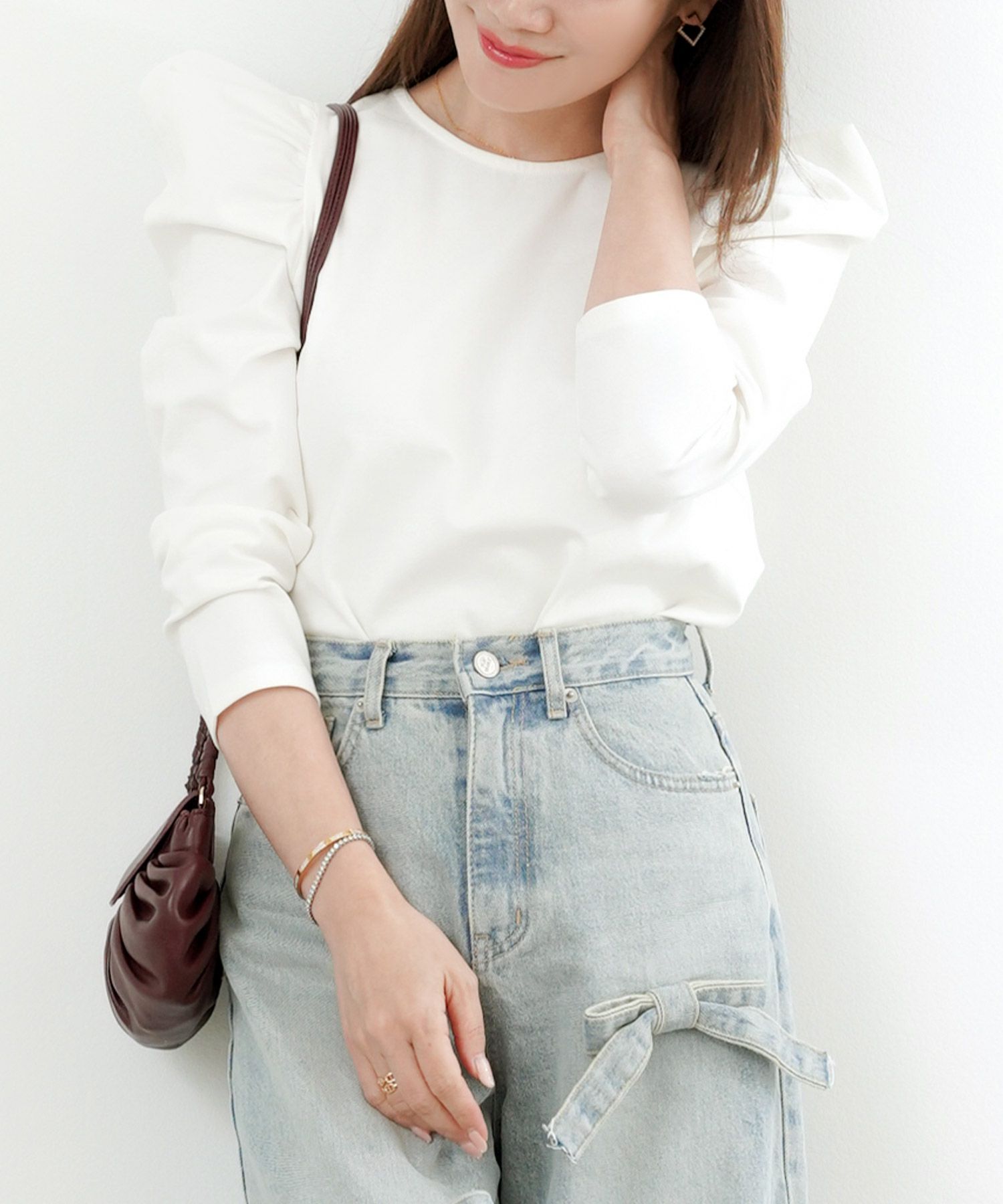 新色追加 手洗い可 トップス レディース オフィス かわいい 大人 きれいめ 白黒 ボーダー おすすめ 人気 ジョイントスペース