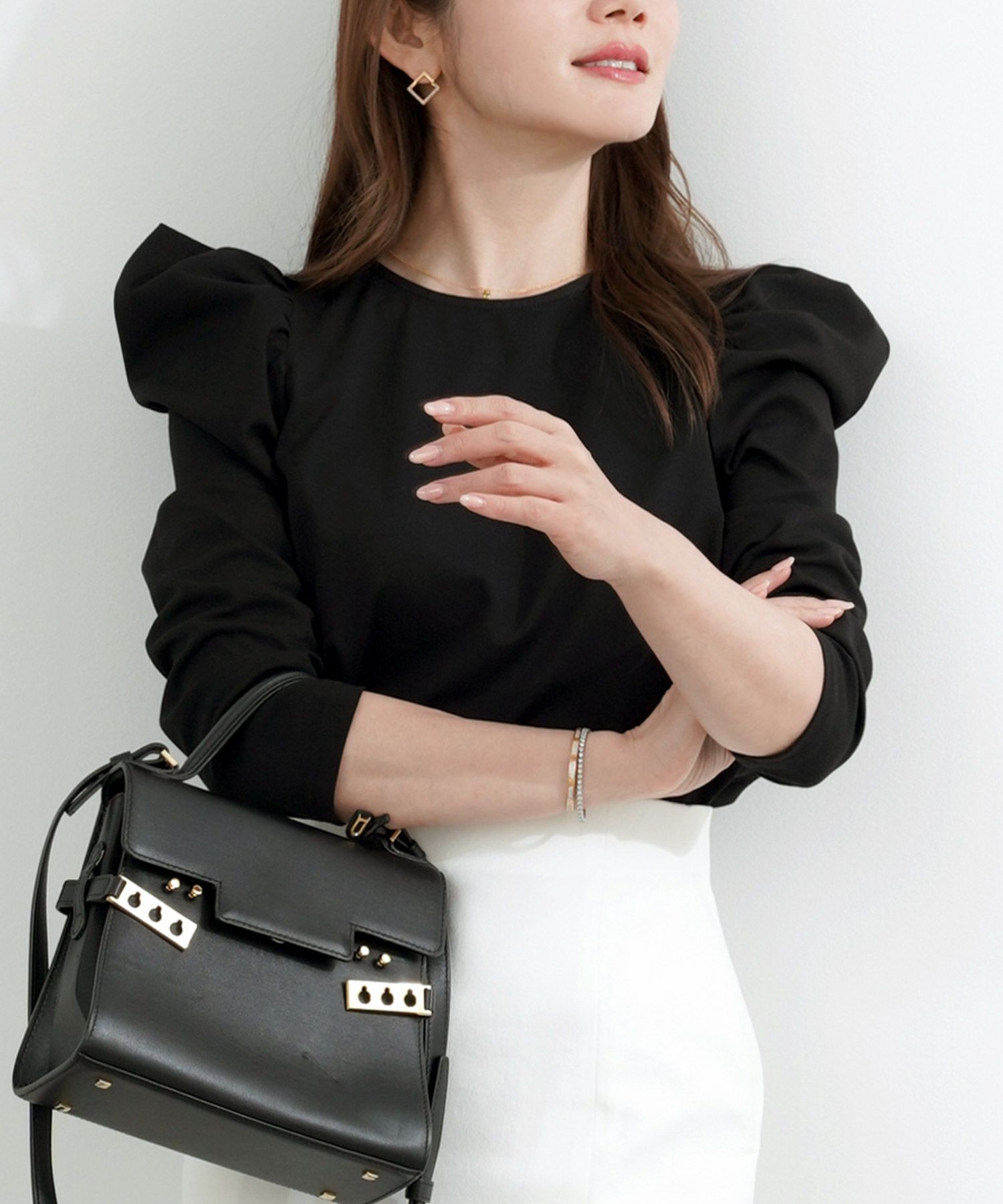 新色追加 手洗い可 トップス レディース オフィス かわいい 大人 きれいめ 白黒 ボーダー おすすめ 人気 ジョイントスペース