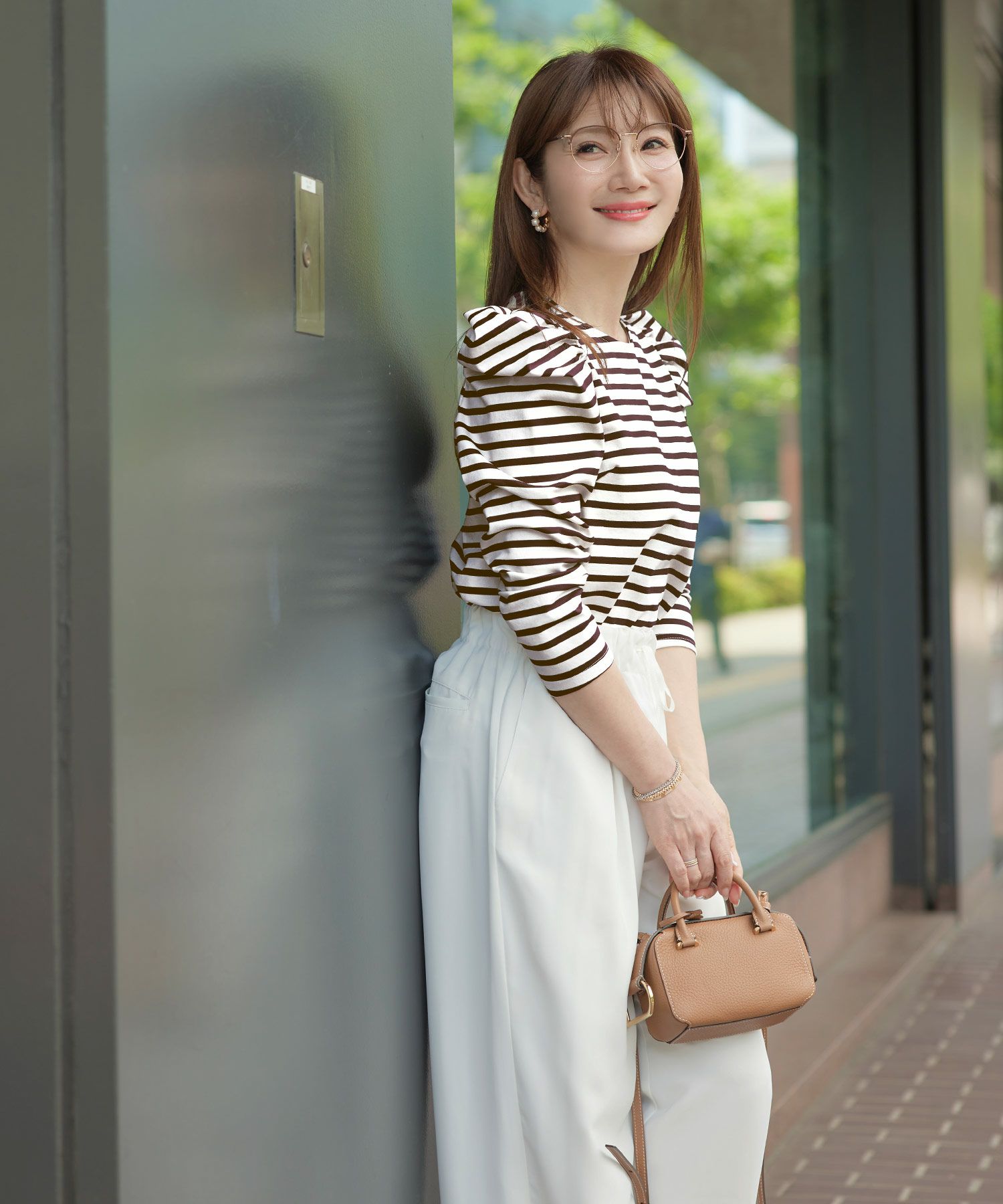 新色追加手洗い可トップスレディースオフィスかわいい大人きれいめ白黒ボーダーおすすめ人気ジョイントスペース