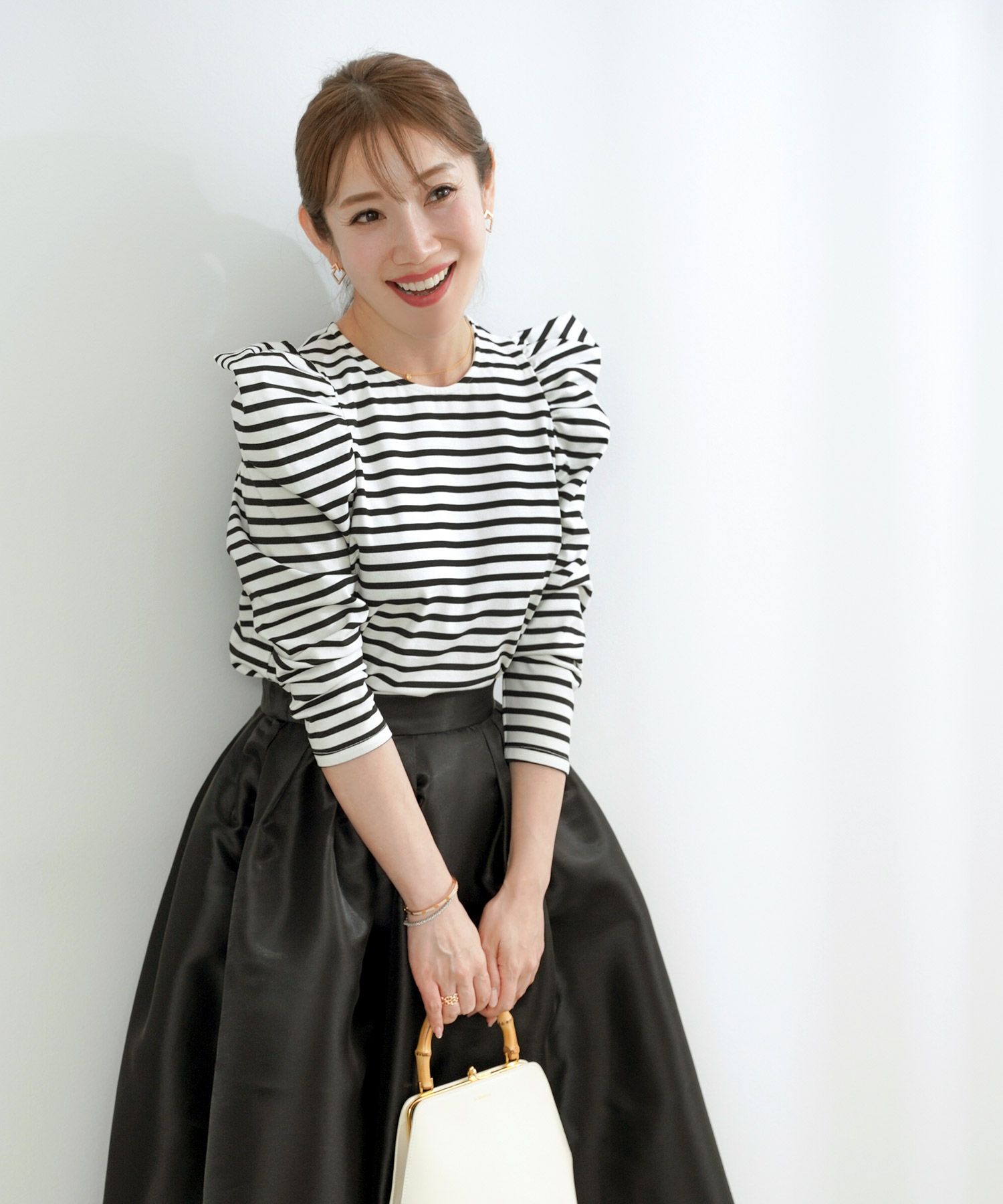 新色追加 手洗い可 トップス レディース オフィス かわいい 大人 きれいめ 白黒 ボーダー おすすめ 人気 ジョイントスペース