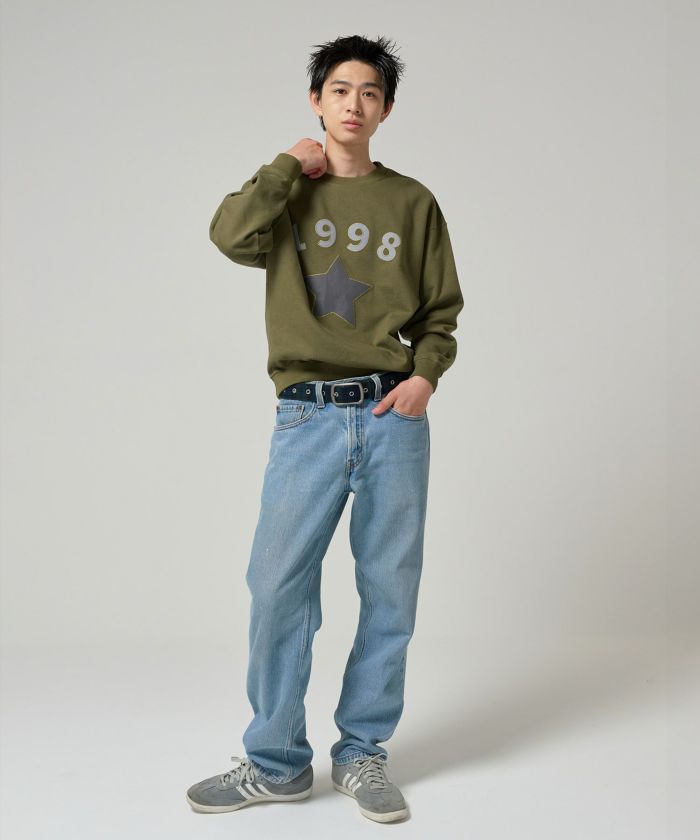 ウエストリボン デニムパンツ TINA：JOJUN（デニムパンツ