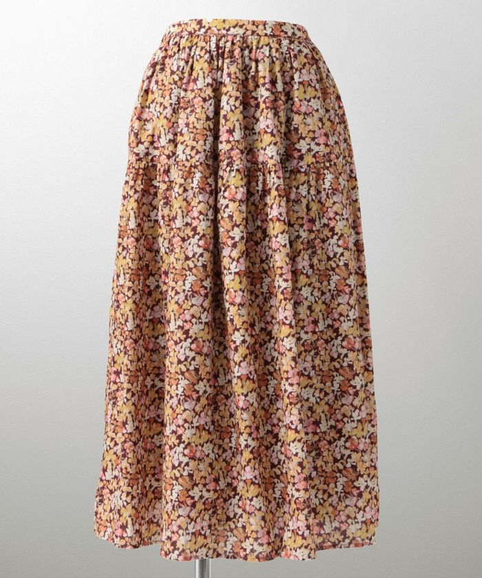 SUMMRER-SALE ティアード スカート Made with Liberty Fabric