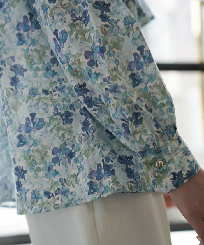ケープデザイン ブラウス Made with Liberty Fabric HUIT 全2色