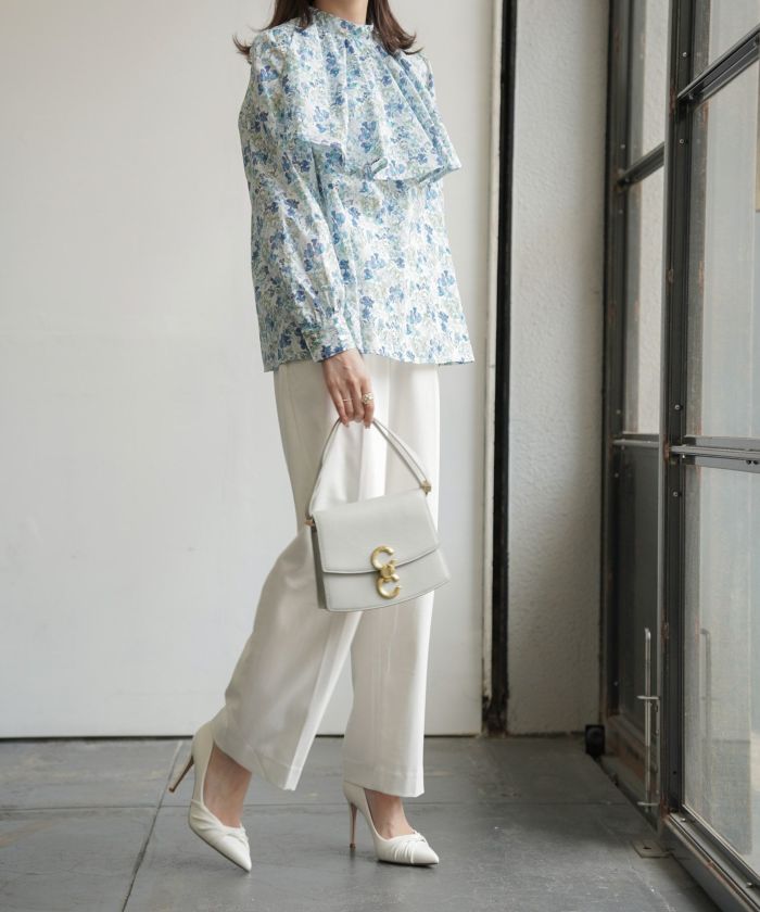 ケープデザイン ブラウス Made with Liberty Fabric HUIT 全2色