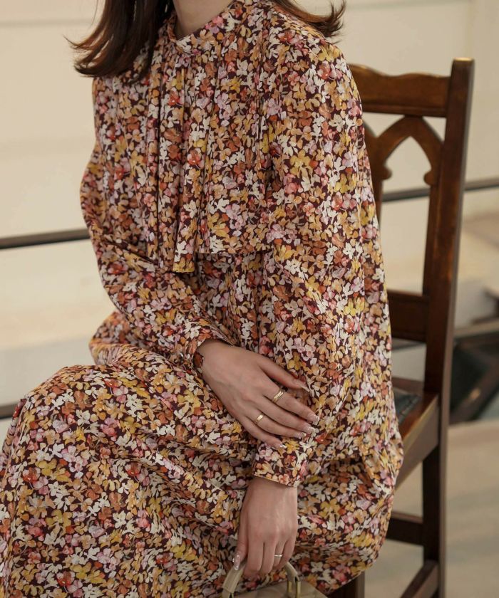 ケープデザイン ブラウス Made with Liberty Fabric HUIT 全2色