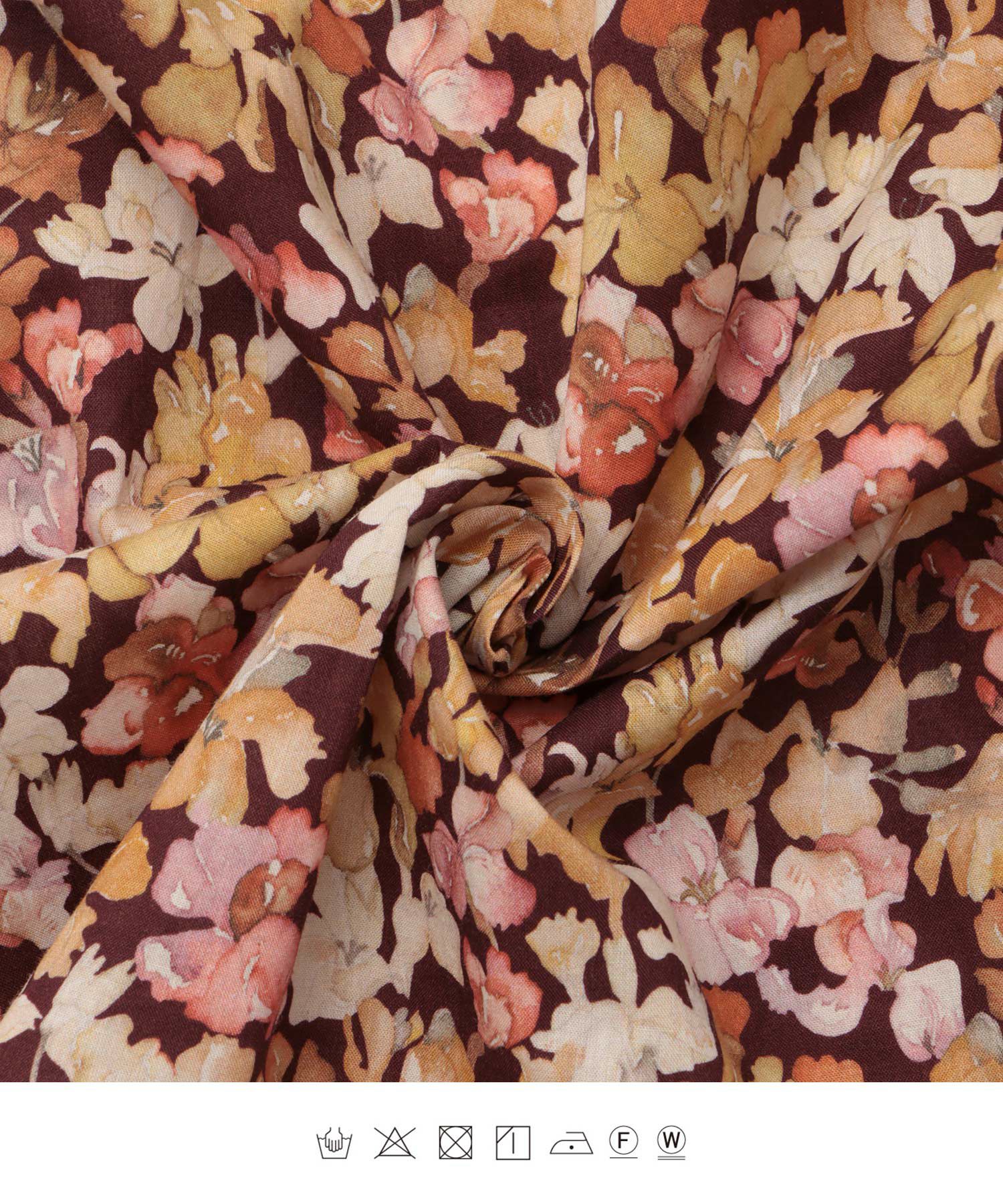 クラシカル 上品 フリル スタンドネック Aライン セットアップ/ブルー/ブラウン/M