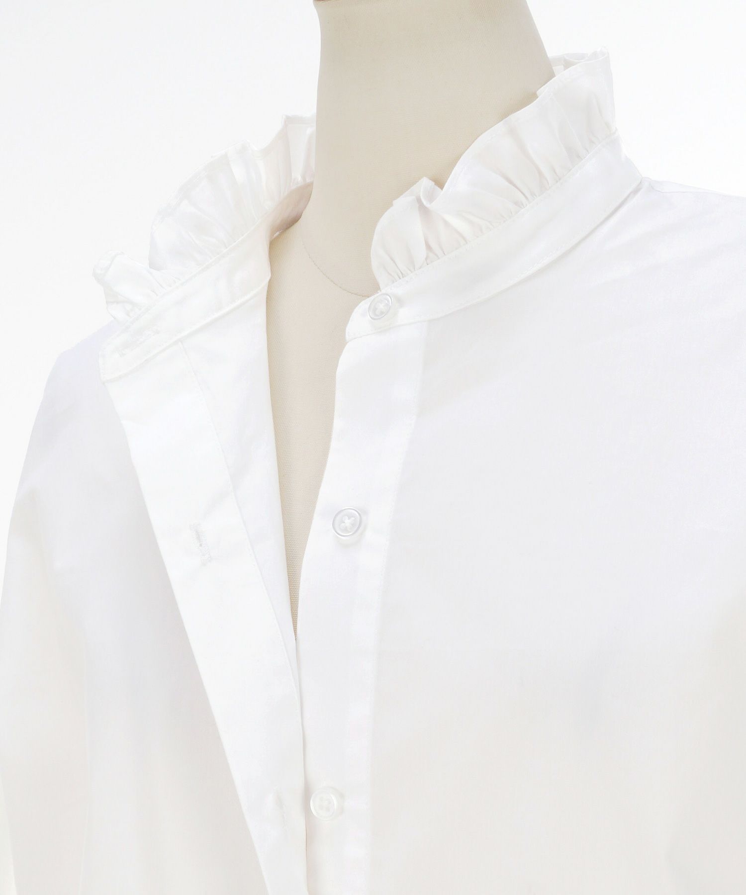 洗濯可 マシンウォッシャブル トップス ブラウス レディース かわいい オフィス 白 シャツ 大人 春秋 ジョイントスペース