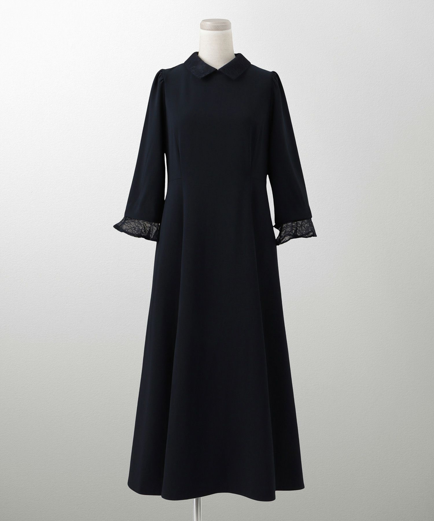 リバーシブル レース 無地 セットアップ/アイボリー/ネイビー/S/M