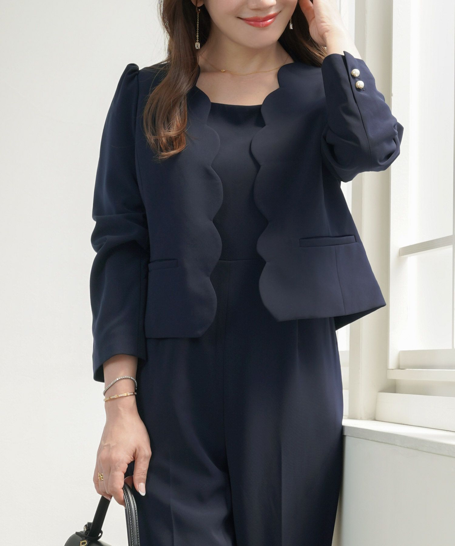 スカラップ ジャケット 長袖 Liala×PG 全3色｜lpg231-1981【1】 - ノー  