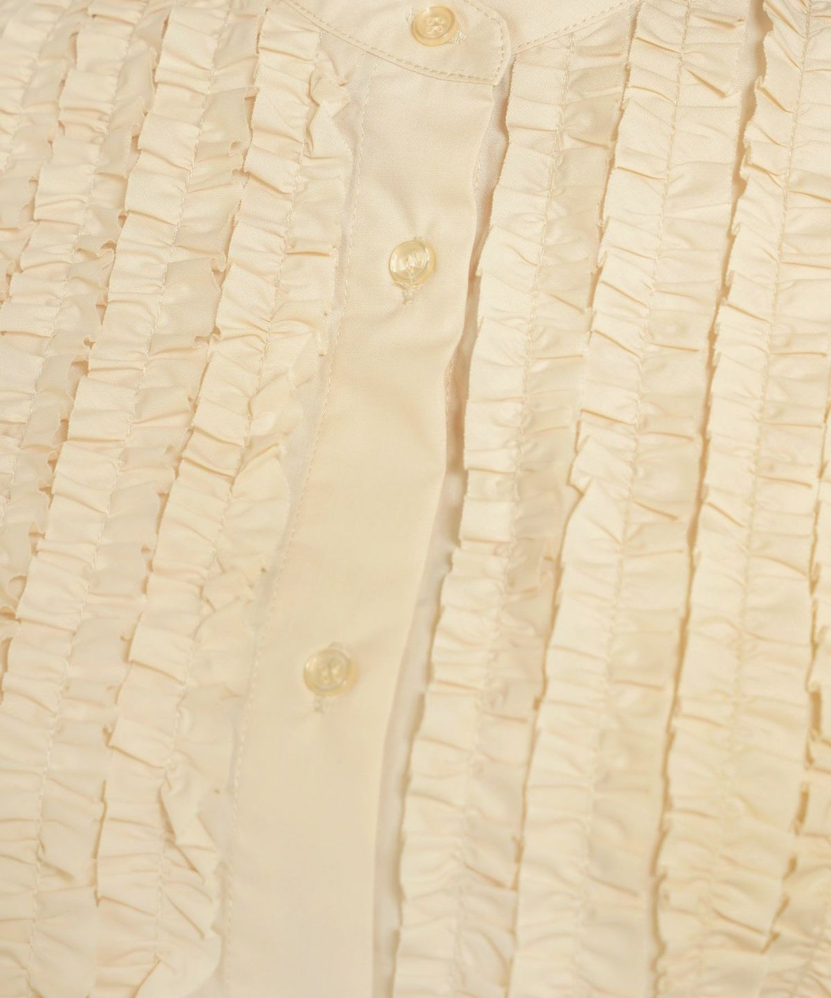 手洗い可 レディース トップス ブラウス フリル 大人 オフィス かわいい きれいめ シャツ 白 ドロップスリーブ ジョイントスペース