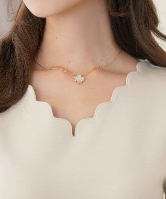 レディース/カットソー/トップス/Tシャツ/もっちり/8分袖/長袖/スカラップ/ギャザー/スリット/アイボリー/ブラック/ネイビー/カジュアル/エレガント/上品/オフィスカジュアル/オフィススタイル/新色/ピンク/くすみピンク/ピーチピンク/ピンクベージュ