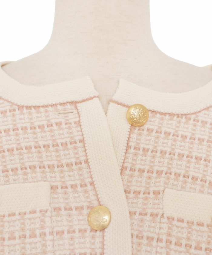 アソート柄 ニット ジャケット le reve vaniller 全6色 ｜lvn431