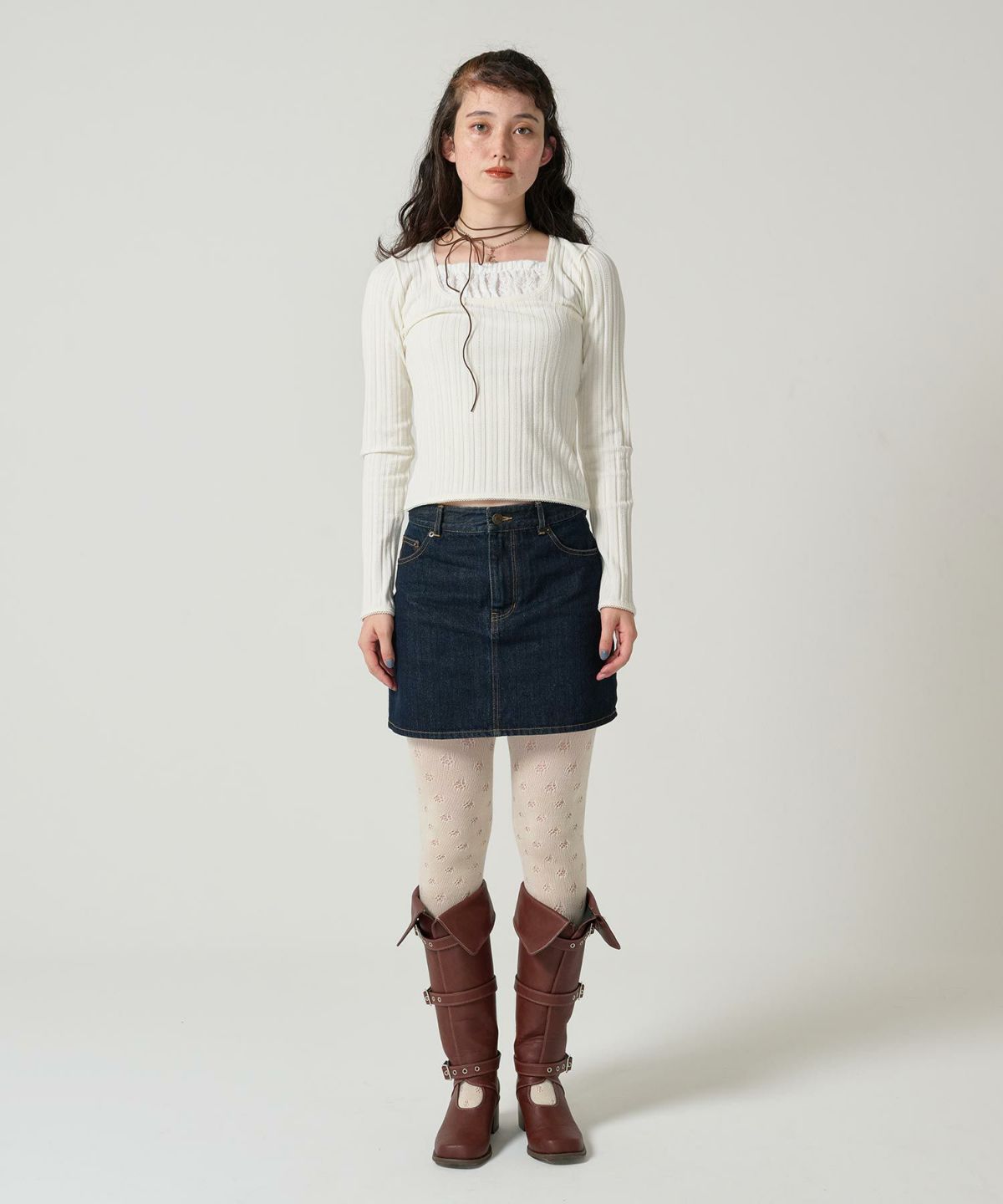 トップス/レイヤード風/カットソー