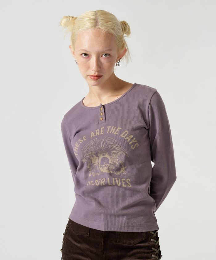 スナップ ヘンリーネック Tシャツ 2色 半袖 ルーズ 韓国 cr9732 スビンソフトジャージー ヘンリーネック半袖カットソー