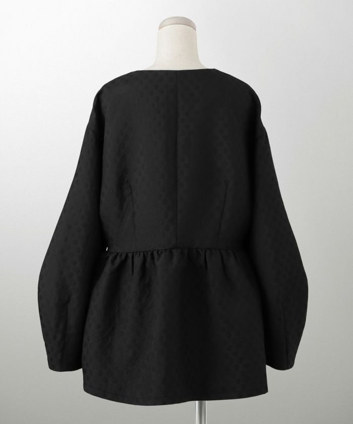 SONO ペプラムブルゾン セレクト ドットジャガード ペプラム ブルゾン HUIT 全2色