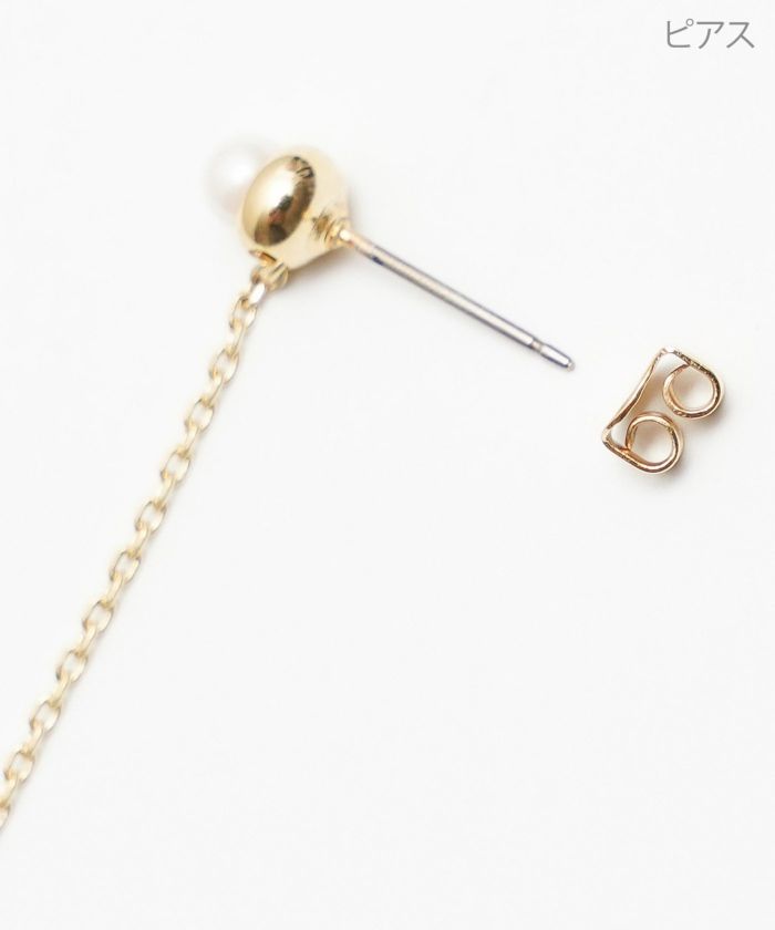 ライン クリスタル ピアス イヤリング Line Crystal Pierce Earring