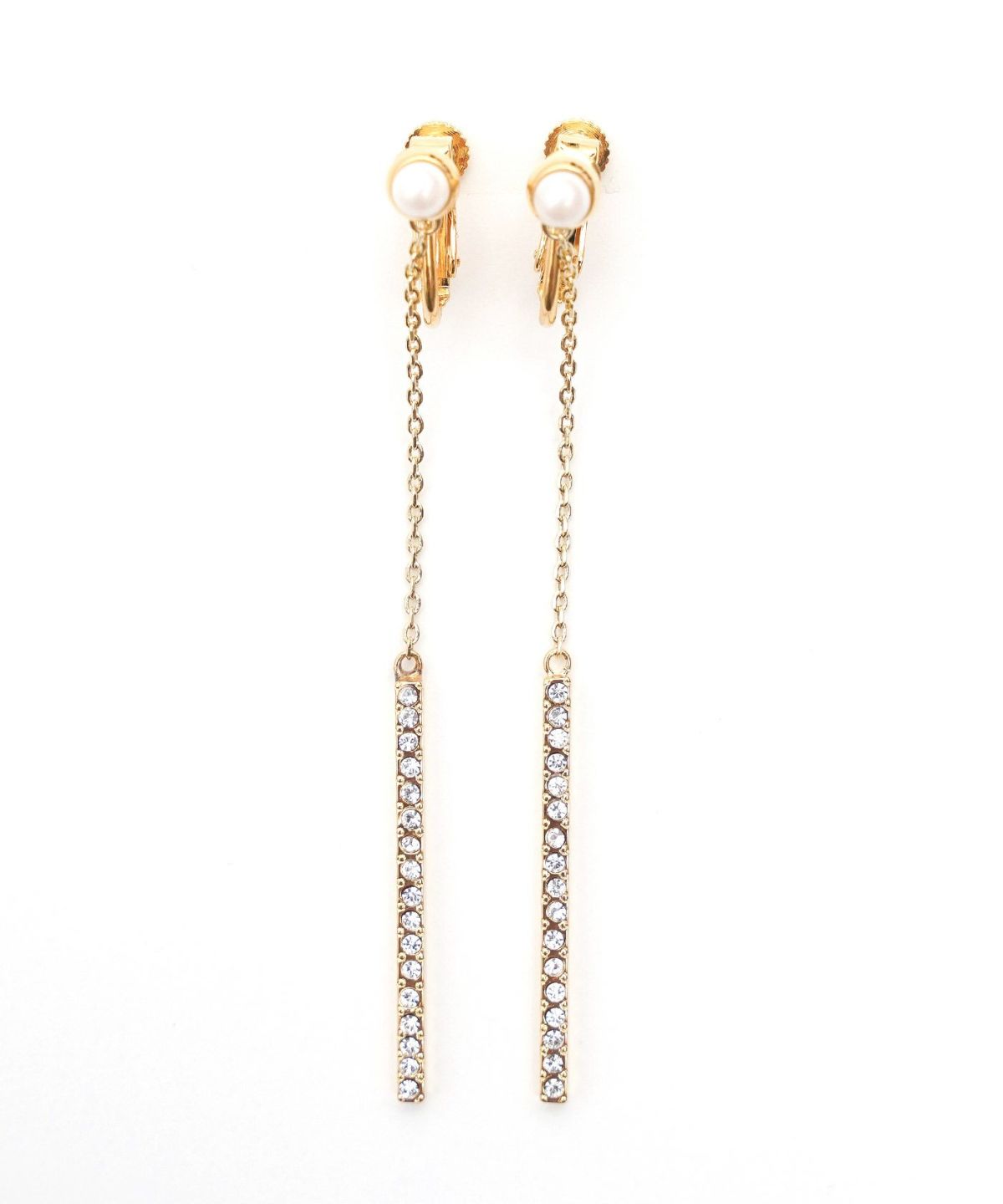 ライン クリスタル ピアス イヤリング Line Crystal Pierce Earring