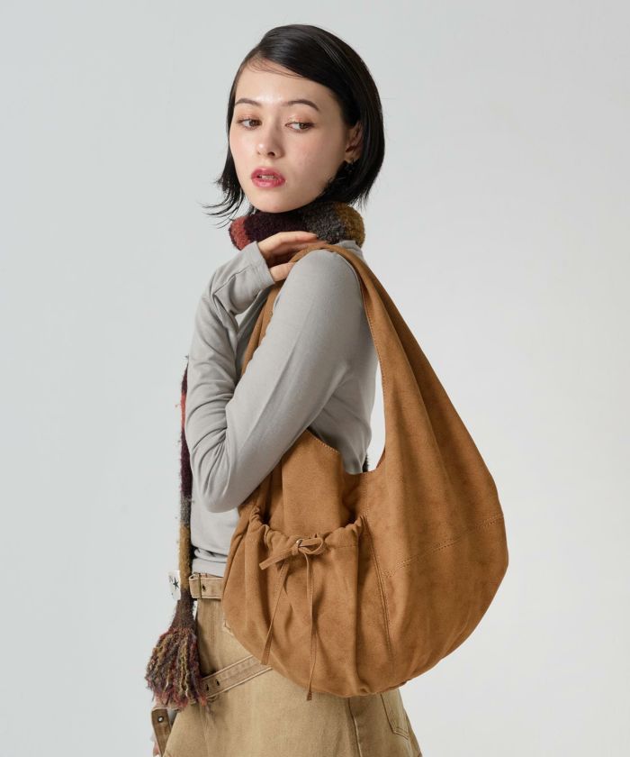 GW-SALE フェイクスエード サークルハンドバッグ TINA:JOJUN 全 GW-SALE フェイクスエード サークルハンドバッグ TINA:JOJUN 全