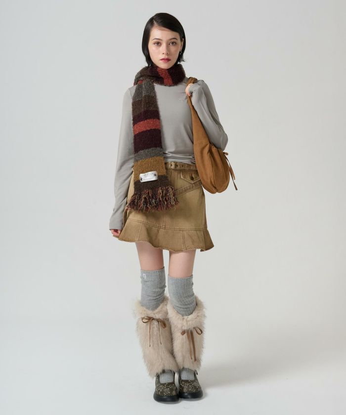 GW-SALE フェイクスエード サークルハンドバッグ TINA：JOJUN 全