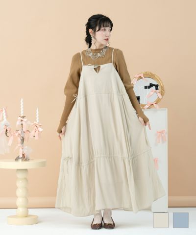 キルティング フェイクダウン ロング コート le reve vaniller