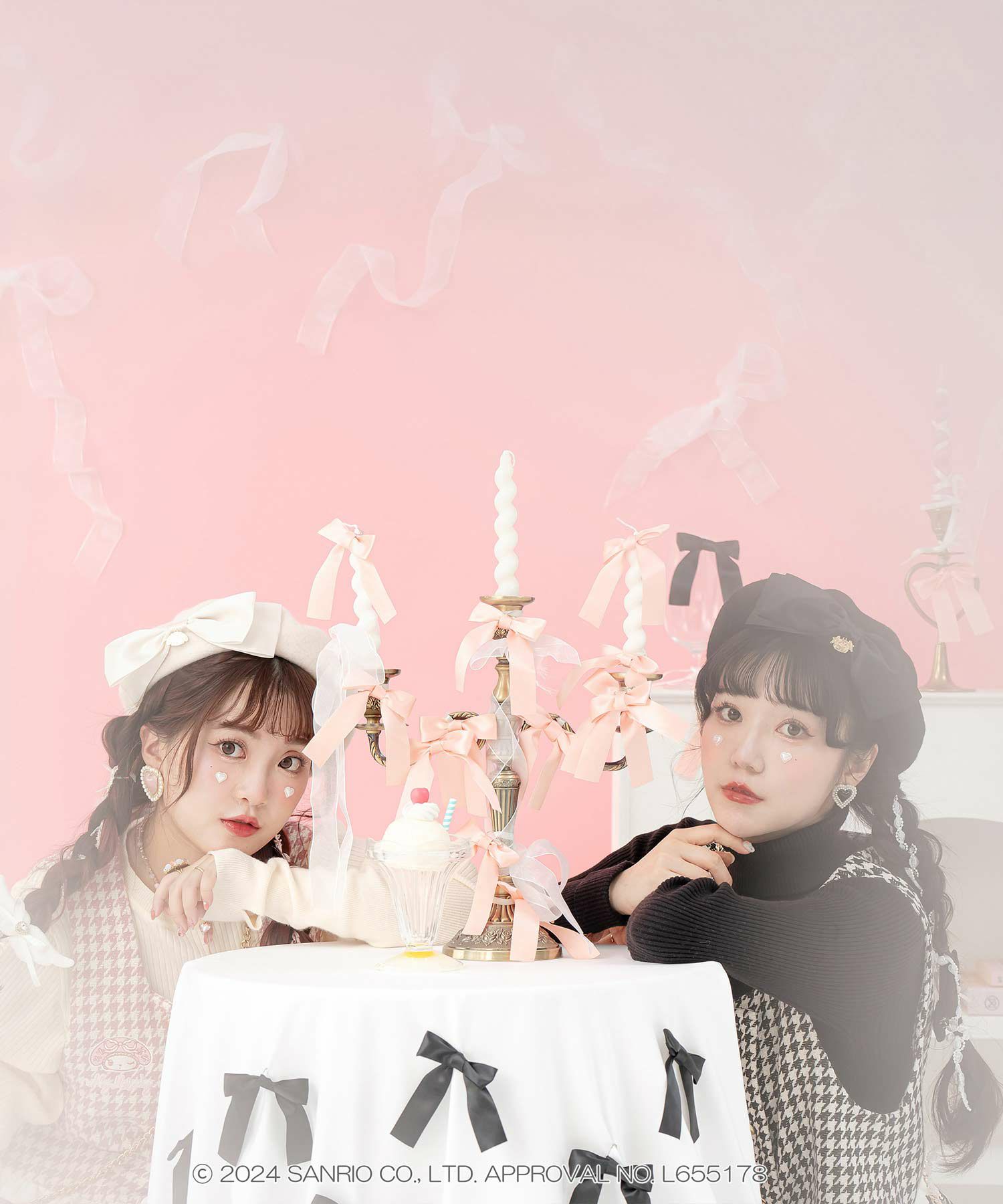 サンリオ マイメロディ クロミ リボン 総柄/マイメロディ/クロミ/F