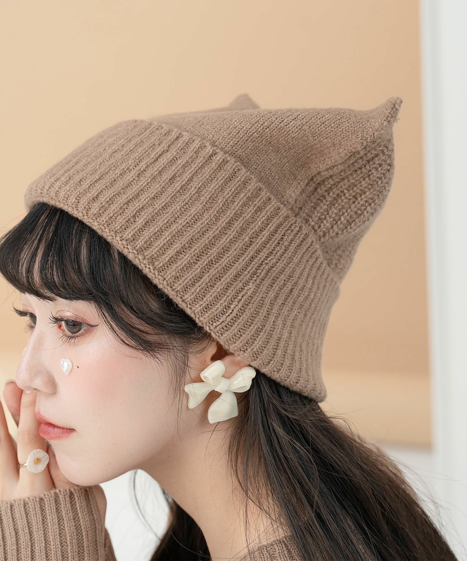 猫耳 ニット キャップ miolite 全3色｜mio984-0110【1】 - ニット  