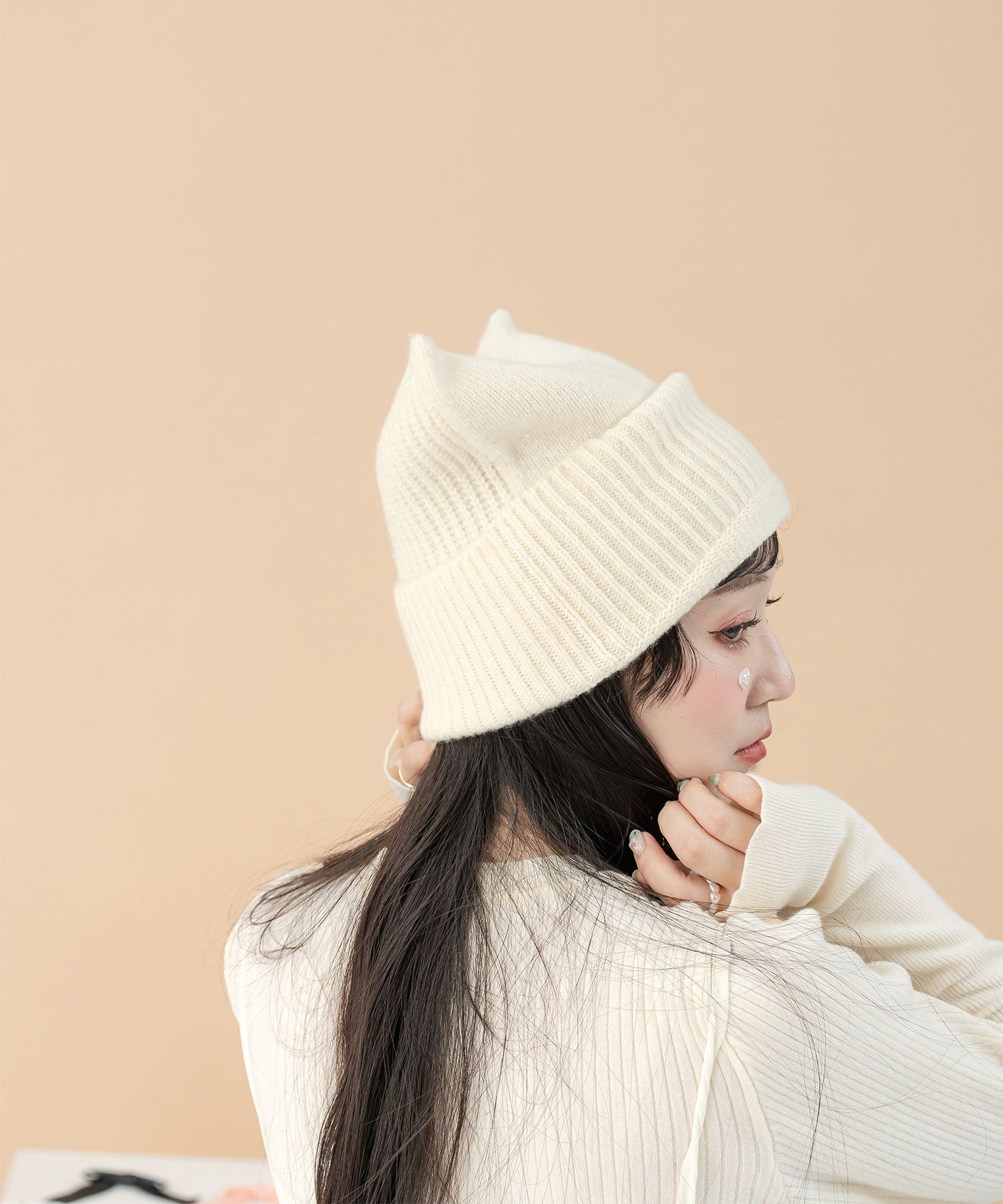 猫耳 ニット キャップ miolite 全3色｜mio984-0110【1】 - ニット  