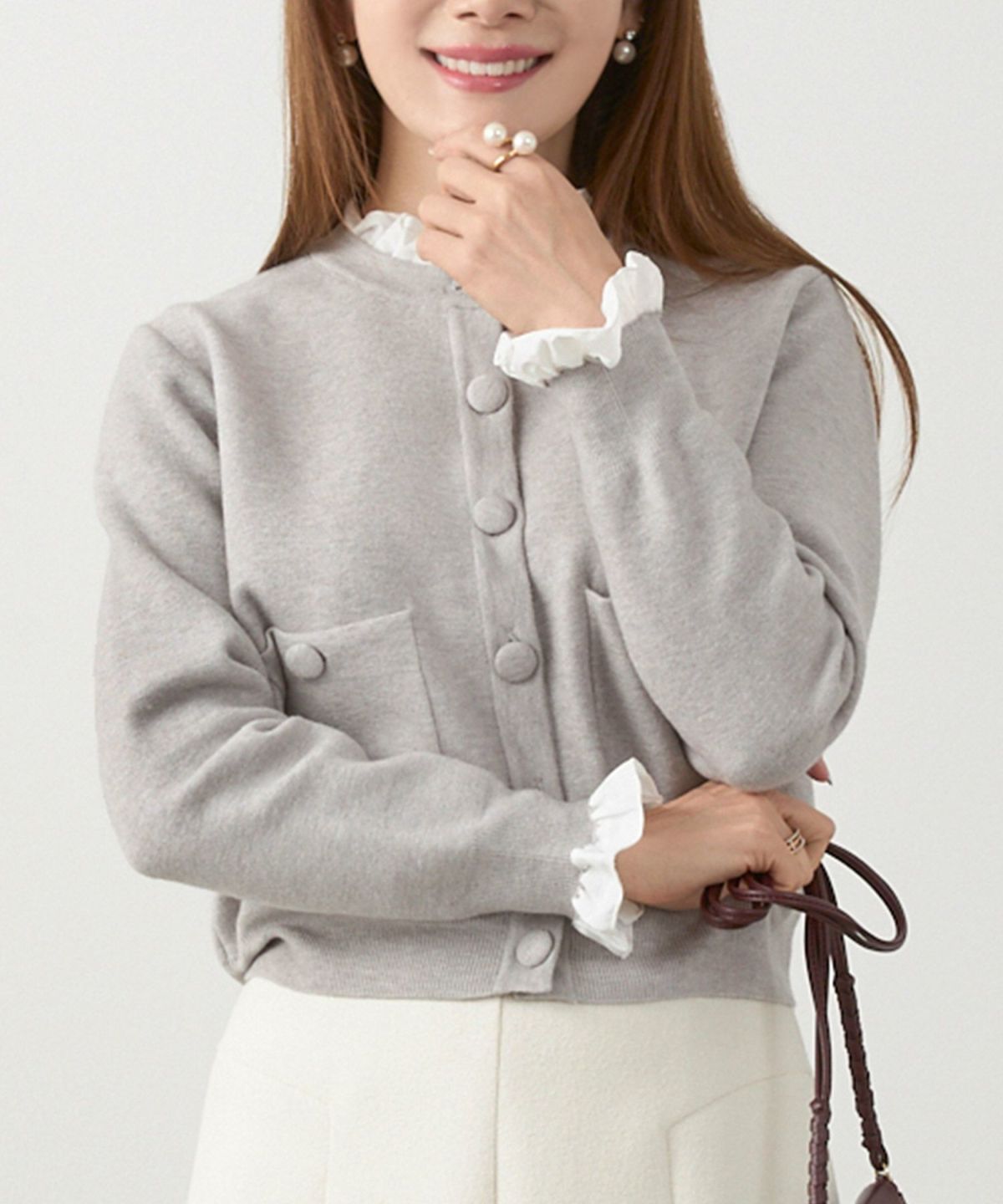 新色追加手洗い可ニットトップスレディースかわいいきれいめオフィス秋冬大人セットアップ対応ジョイントスペース